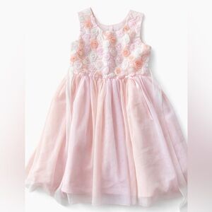 Jona Michelle Pink Rosette Party Dress Girls Size 7 NWOT